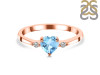 Blue Topaz & White Topaz Ring BTZ-RR-425.