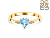 Blue Topaz & White Topaz Ring BTZ-RR-425.