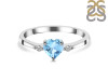 Blue Topaz & White Topaz Ring BTZ-RR-425.