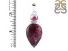 Cobalt Calcite/Tourmaline Pendant-2SP CBC-1-5