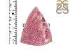 Cobalt Calcite Druzy Adjustable Ring-ADJ-R CBC-2-106