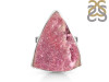 Cobalt Calcite Druzy Adjustable Ring-ADJ-R CBC-2-106