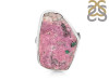 Cobalt Calcite Druzy Adjustable Ring-ADJ-R CBC-2-119