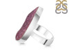 Cobalt Calcite Druzy Adjustable Ring-ADJ-R CBC-2-124