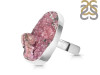 Cobalt Calcite Druzy Adjustable Ring-ADJ-R CBC-2-81