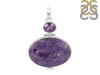 Charoite/Amethyst Pendant-2SP CHR-1-113