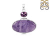 Charoite/Amethyst Pendant-2SP CHR-1-97