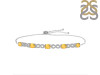 Citrine & White Topaz Bracelet With Adjustable Camera Lock CIT-RDB-126.