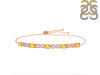 Citrine & White Topaz Bracelet With Adjustable Camera Lock CIT-RDB-126.