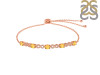 Citrine & White Topaz Bracelet With Adjustable Camera Lock CIT-RDB-126.