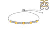 Citrine & White Topaz Bracelet With Adjustable Camera Lock CIT-RDB-126.