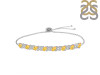 Citrine & White Topaz Bracelet With Adjustable Camera Lock CIT-RDB-128.
