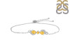 Citrine & White Topaz Bracelet With Adjustable Camera Lock CIT-RDB-145.