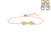Citrine & White Topaz Bracelet With Adjustable Camera Lock CIT-RDB-145.