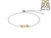 Citrine & White Topaz Bracelet With Adjustable Camera Lock CIT-RDB-145.