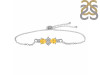 Citrine & White Topaz Bracelet With Adjustable Camera Lock CIT-RDB-146.