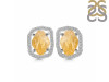 Citrine Raw Crystal & White Topaz Stud Earring CIT-RDE-1255.