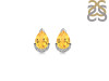Citrine & White Topaz Stud Earring CIT-RDE-1262.