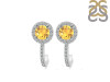 Citrine & White Topaz Stud Earring CIT-RDE-1264.