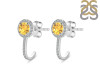 Citrine & White Topaz Stud Earring CIT-RDE-1264.