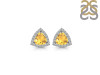 Citrine & White Topaz Stud Earring CIT-RDE-1269.
