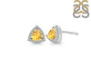 Citrine & White Topaz Stud Earring CIT-RDE-1269.