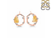 Citrine Raw Crystal & White Topaz Stud Earring CIT-RDE-1461.