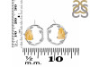 Citrine Raw Crystal & White Topaz Stud Earring CIT-RDE-1461.