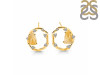 Citrine Raw Crystal & White Topaz Stud Earring CIT-RDE-1461.