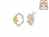Citrine Raw Crystal & White Topaz Stud Earring CIT-RDE-1461.