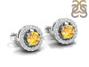 Citrine & White Topaz Stud Earring CIT-RDE-984.