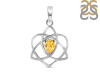 Citrine Triquetra Heart Knot Pendant CIT-RDEP-880.