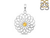 Citrine Flower Of Life Pendant CIT-RDN-177-A.