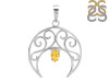 Citrine Crescent Moon Pendant CIT-RDN-181-A.