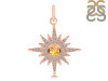 Citrine & White Topaz Pendant CIT-RDP-693.
