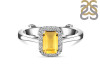 Citrine & White Topaz Ring CIT-RDR-1787.