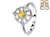 Citrine Dharma Wheel Ring CIT-RDR-2147.