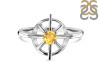 Citrine Dharma Wheel Ring CIT-RDR-2147.