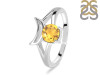 Citrine Crescent Moon Ring CIT-RDR-2151.