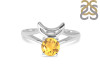 Citrine Crescent Moon Ring CIT-RDR-2151.