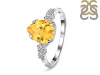 Citrine & White Topaz Ring CIT-RDR-2216.