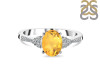 Citrine & White Topaz Ring CIT-RDR-2219.