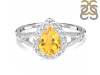 Citrine & White Topaz Ring CIT-RDR-2243.