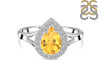 Citrine & White Topaz Ring CIT-RDR-2253.