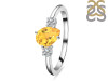 Citrine & White Topaz Ring CIT-RDR-2285.