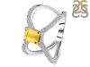 Citrine & White Topaz Ring CIT-RDR-2293.