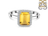 Citrine & White Topaz Ring CIT-RDR-2302.