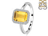 Citrine & White Topaz Ring CIT-RDR-2302.