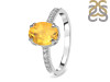 Citrine & White Topaz Ring CIT-RDR-2382.