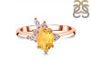 Citrine & White Topaz Ring CIT-RDR-2398.